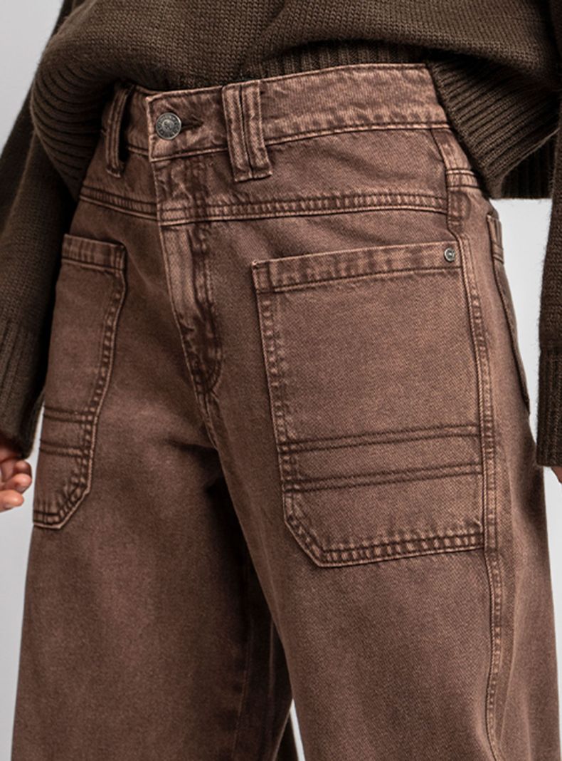 Jeans Tali Wide Leg Café-2