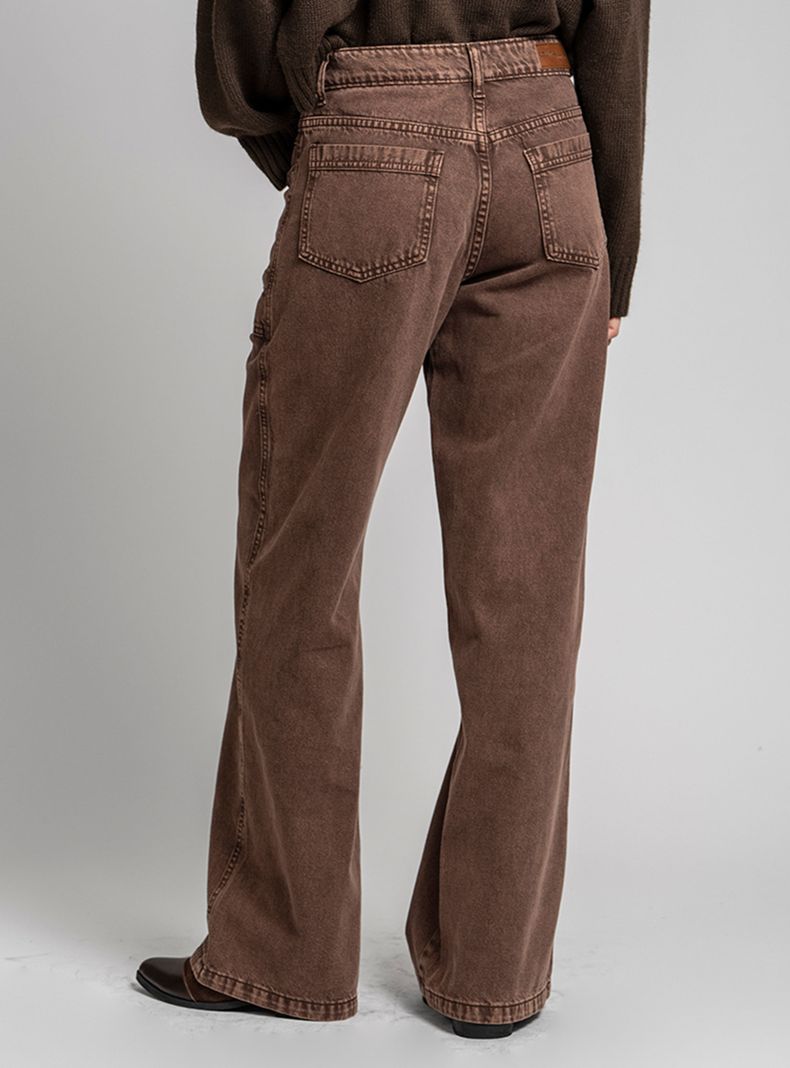 Jeans Tali Wide Leg Café-1