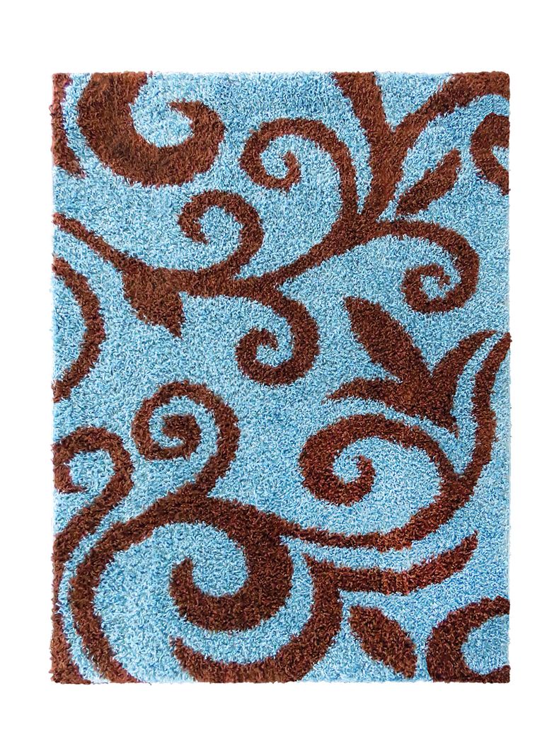 Alfombra Shaggy D5 Estampado 133 x 180 cm Café-0