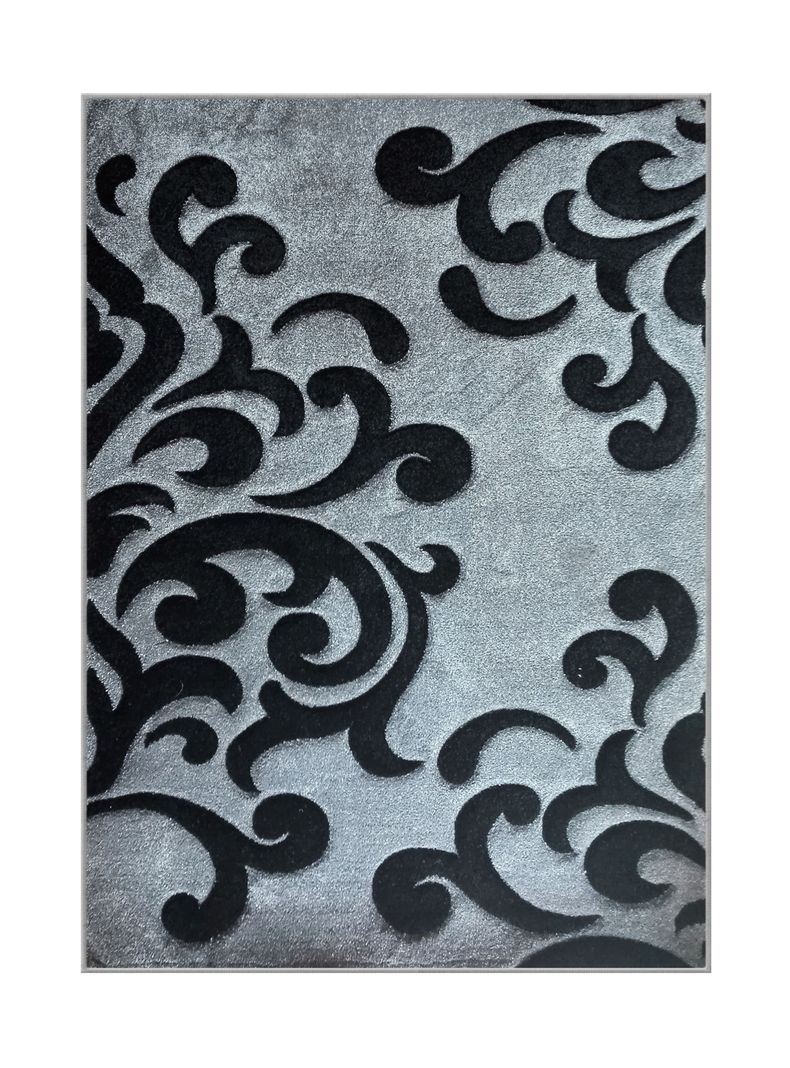 Alfombra Frize Carved D3 Gris 150 x 200 cm-0
