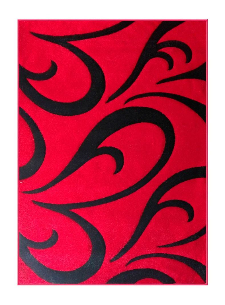 Alfombra Idetex Frize Carved D3 Rojo 150 x 200 cm-0