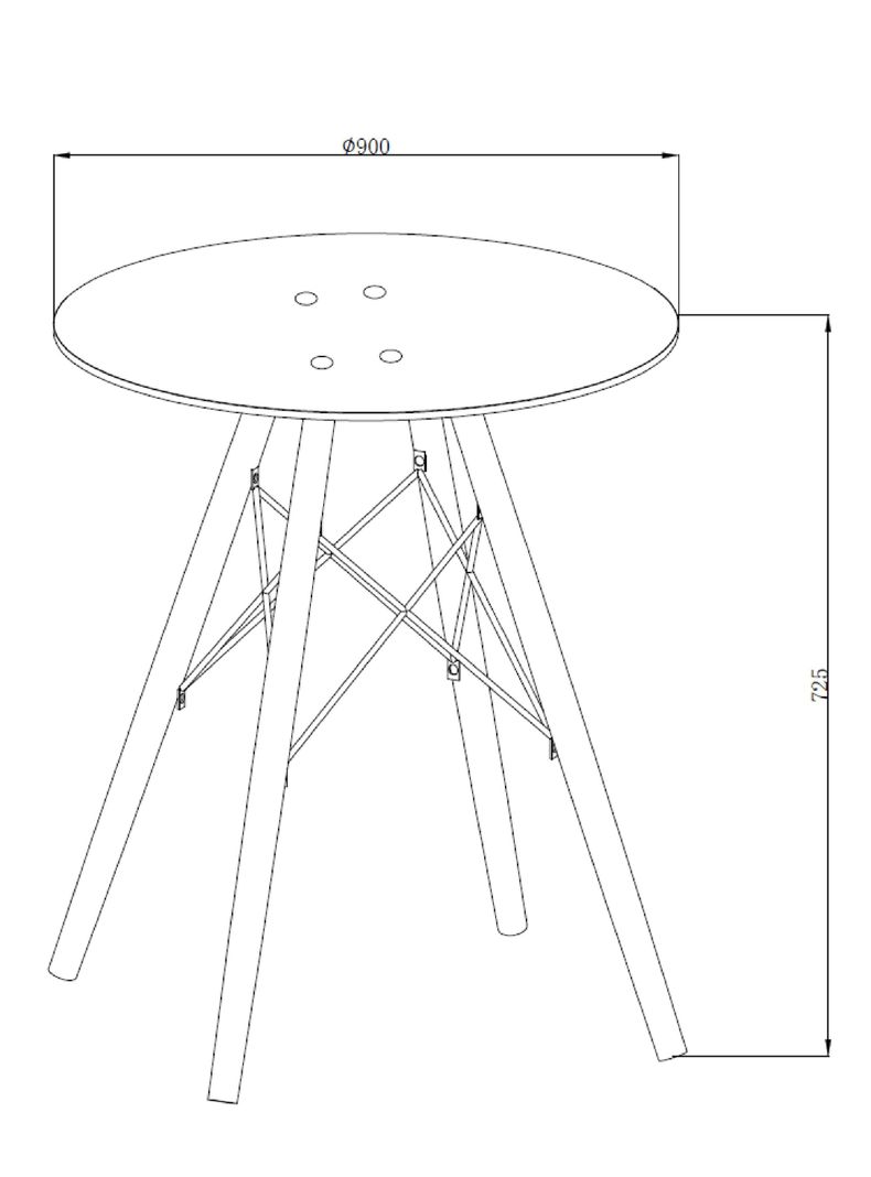 Juego de Comedor Aste Vidrio + 4 Sillas Attimo-2