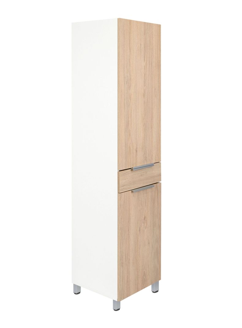 Despensa Cocina Melia 2 Puertas 1 Cajón Rovere Blanco-0
