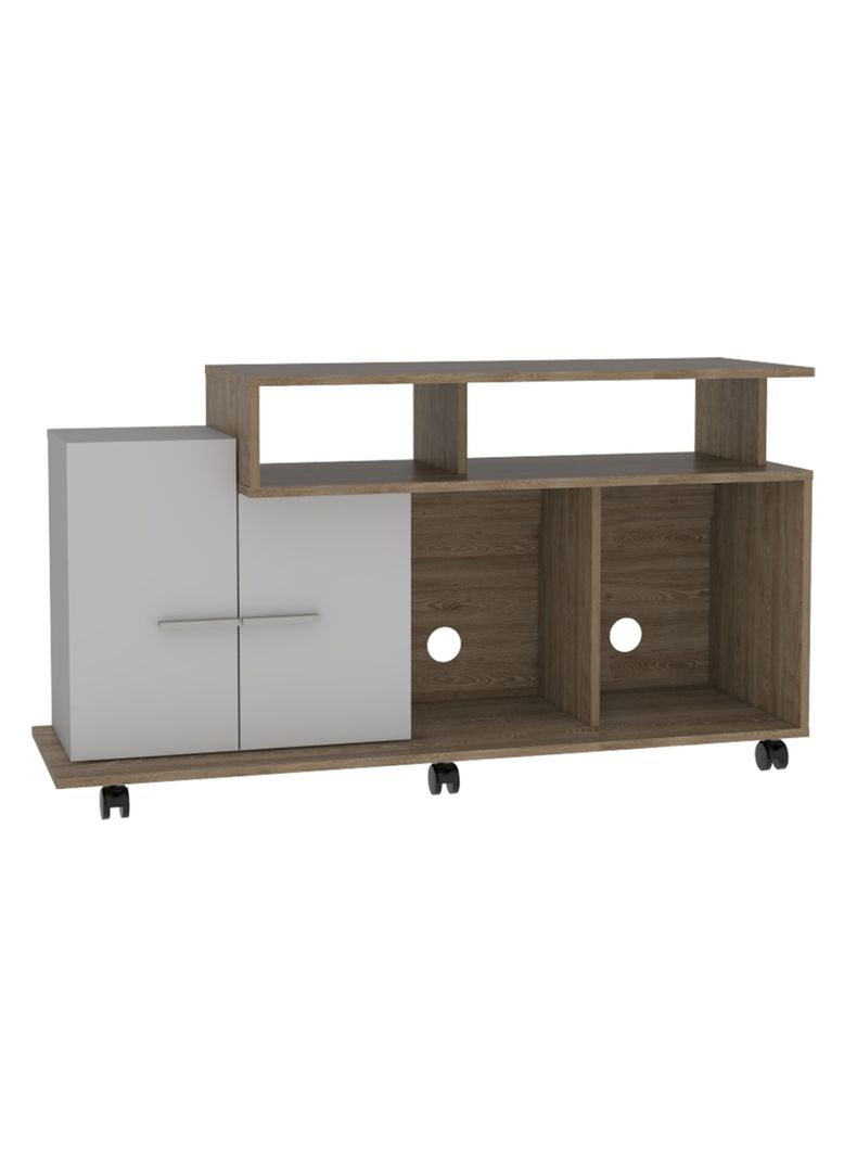 Rack TV 40" Valera 2 Puertas Miel Blanco-0