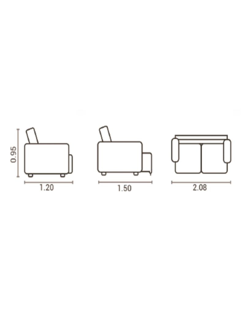 Sofá Cama Capri 208 cm-1
