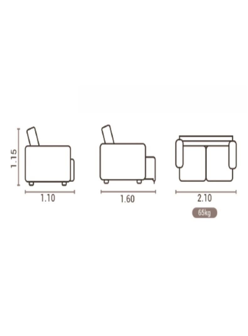 Sofa Reclinable Malta 3 Cuerpos-1