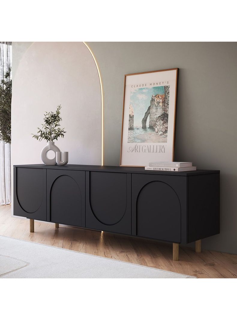 Rack TV 75" Arcos Negro-4