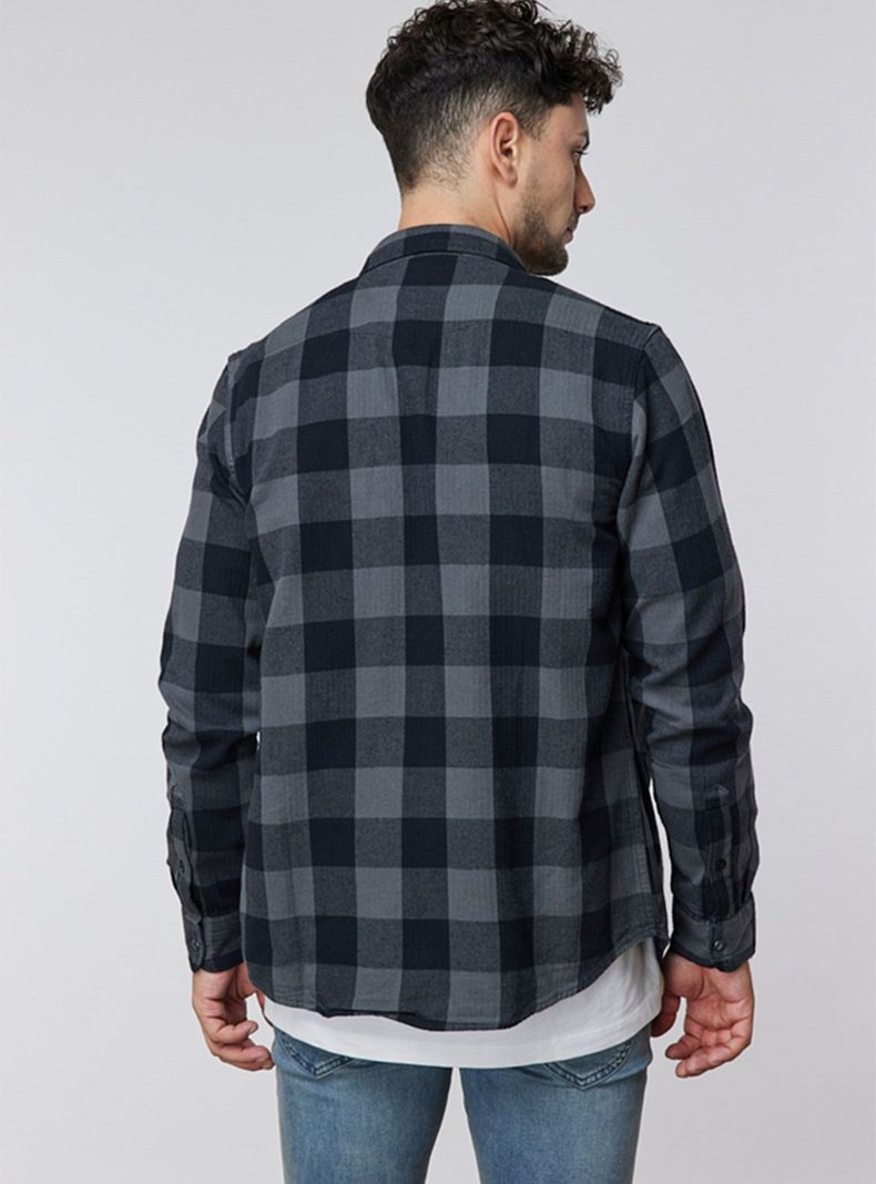 Camisa Leñadora Casual Wood Print-1