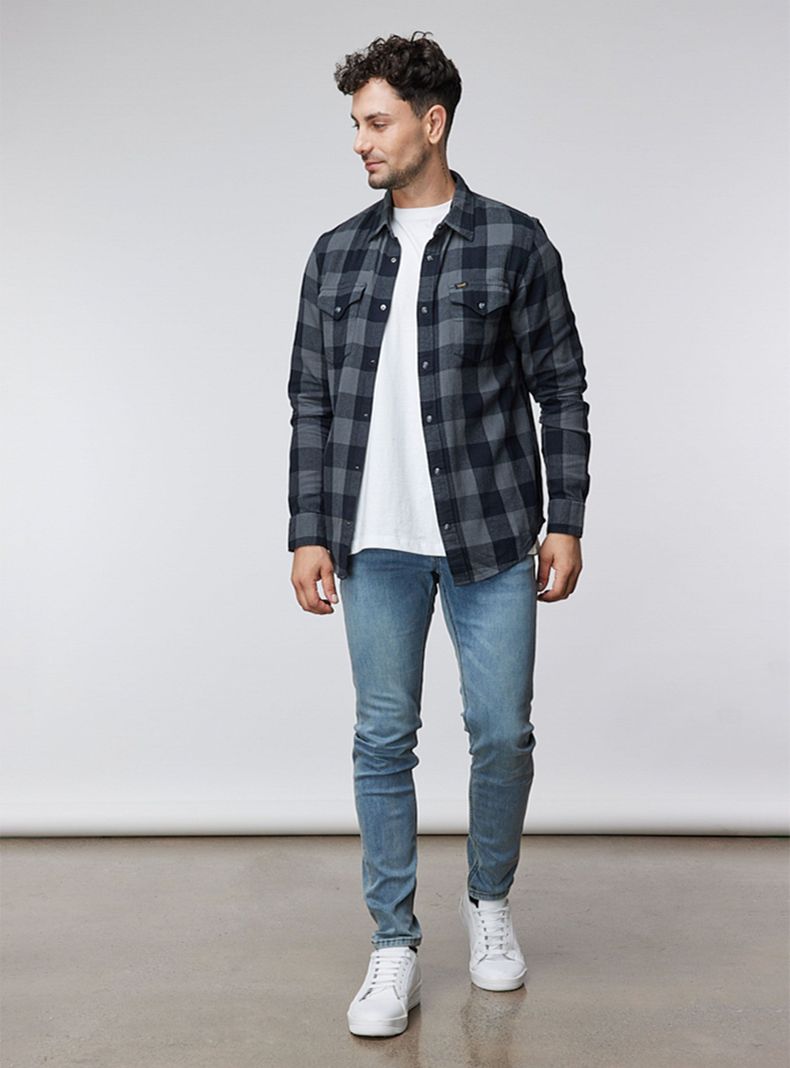 Camisa Leñadora Casual Wood Print-3