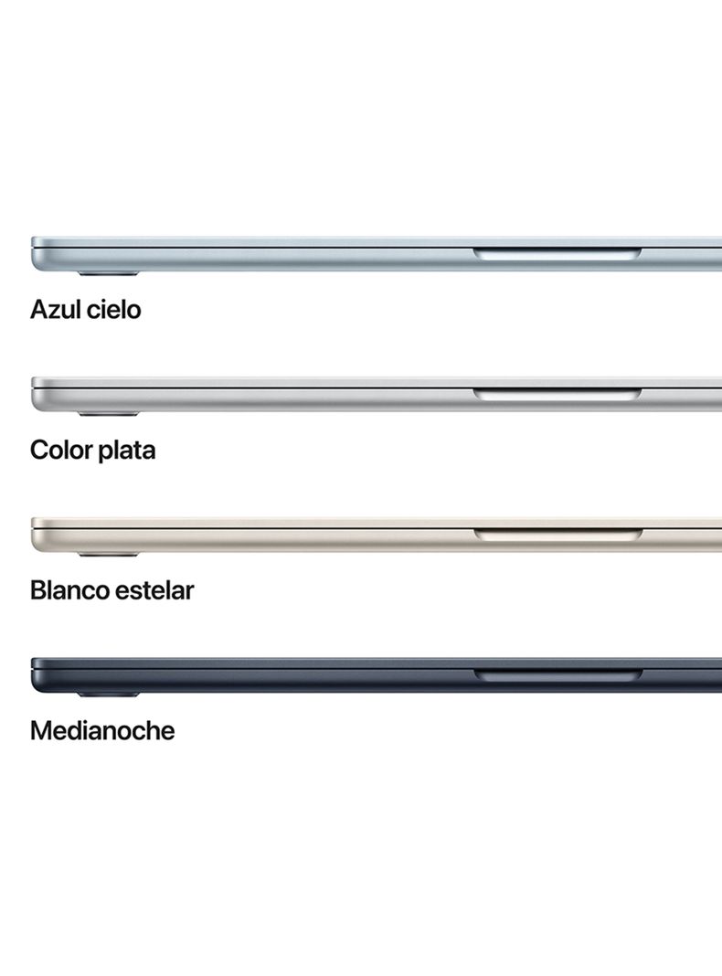 MacBook Air 15.3" Chip M4 CPU 10 Núcleos GPU 10 Núcleos 16GB RAM 512GB SSD Medianoche-8