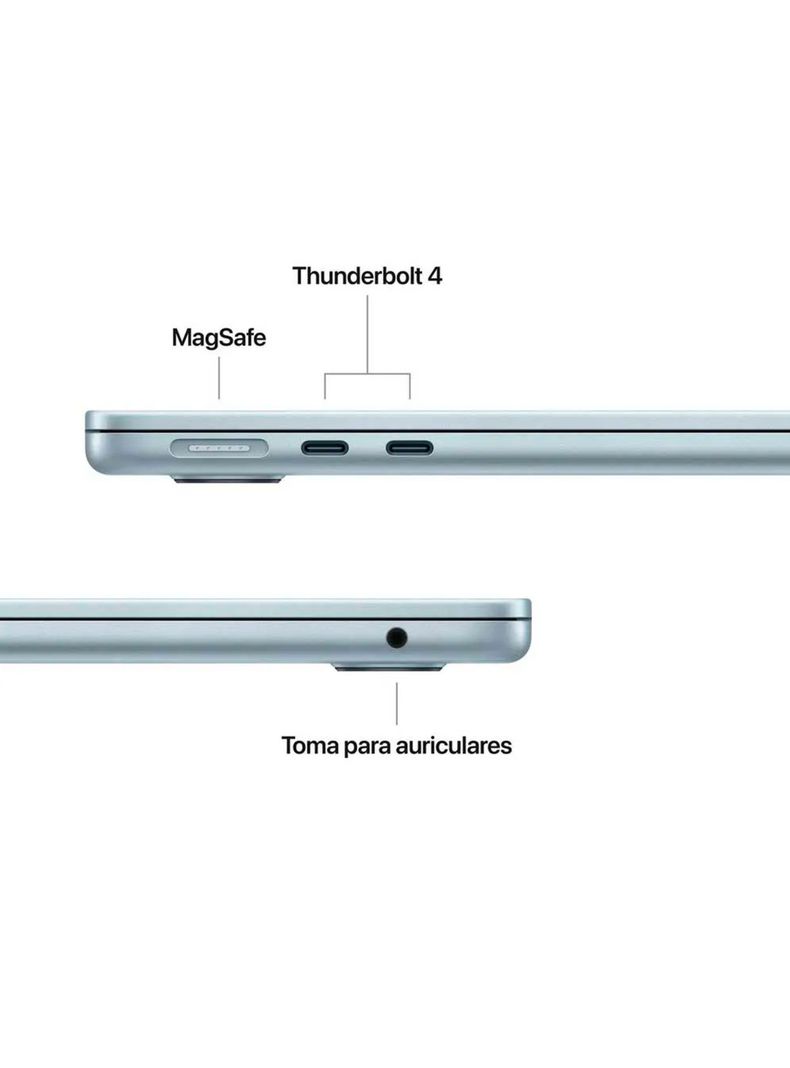 MacBook Air 13.6" Chip M4 CPU 10 Núcleos GPU 8 Núcleos 16GB RAM 256GB SSD Sky Blue-2
