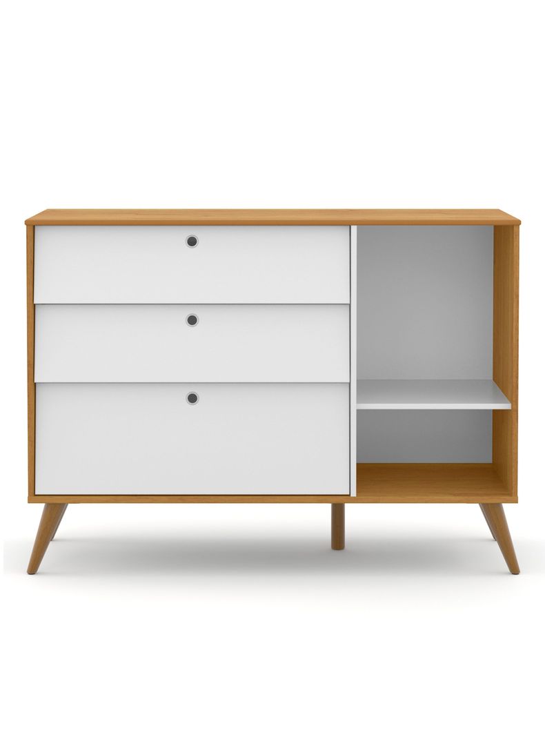 Cómoda Gold Puerta Miel Blanco-1