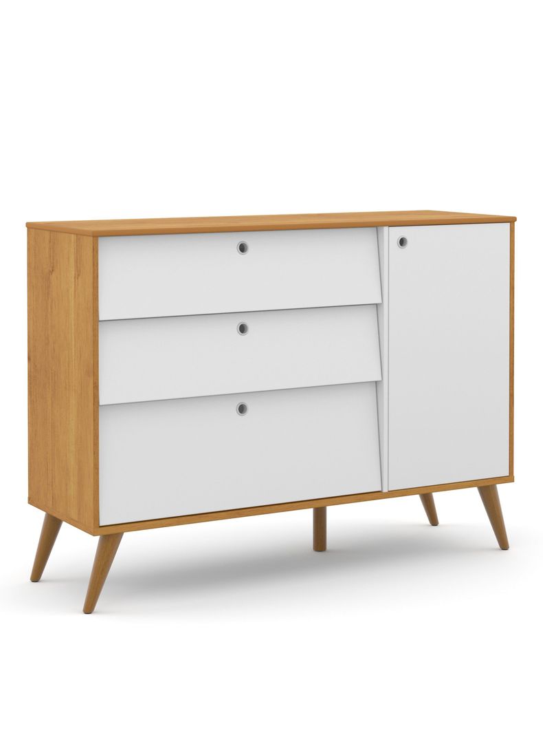 Cómoda Gold Puerta Miel Blanco-0
