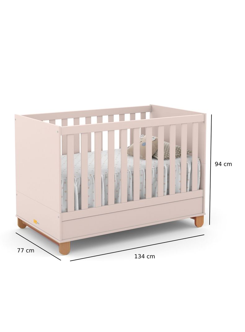 Cuna Madera New Zupi Rosada-1