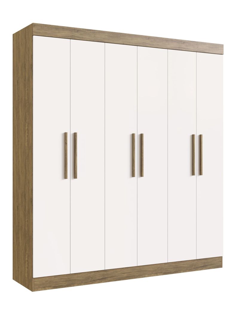 Clóset New Xangai 6 Puertas 2 Cajones Nuez Beige-0
