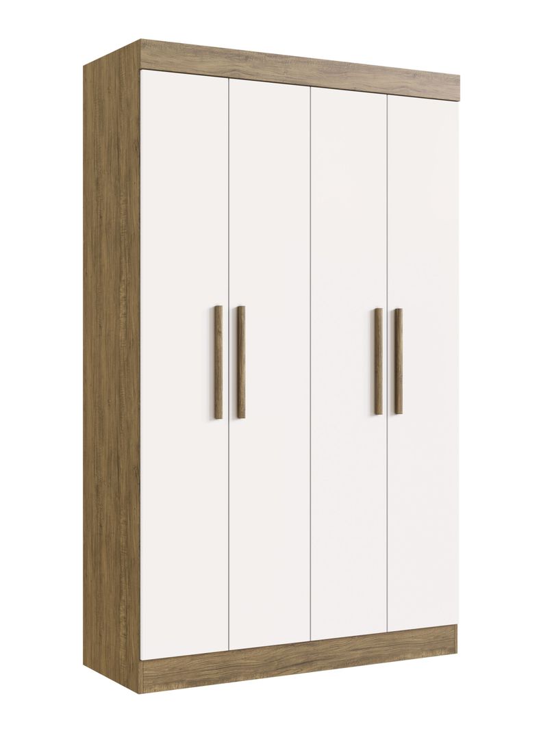 Clóset New Recife 4 Puertas 2 Cajones Nuez Beige