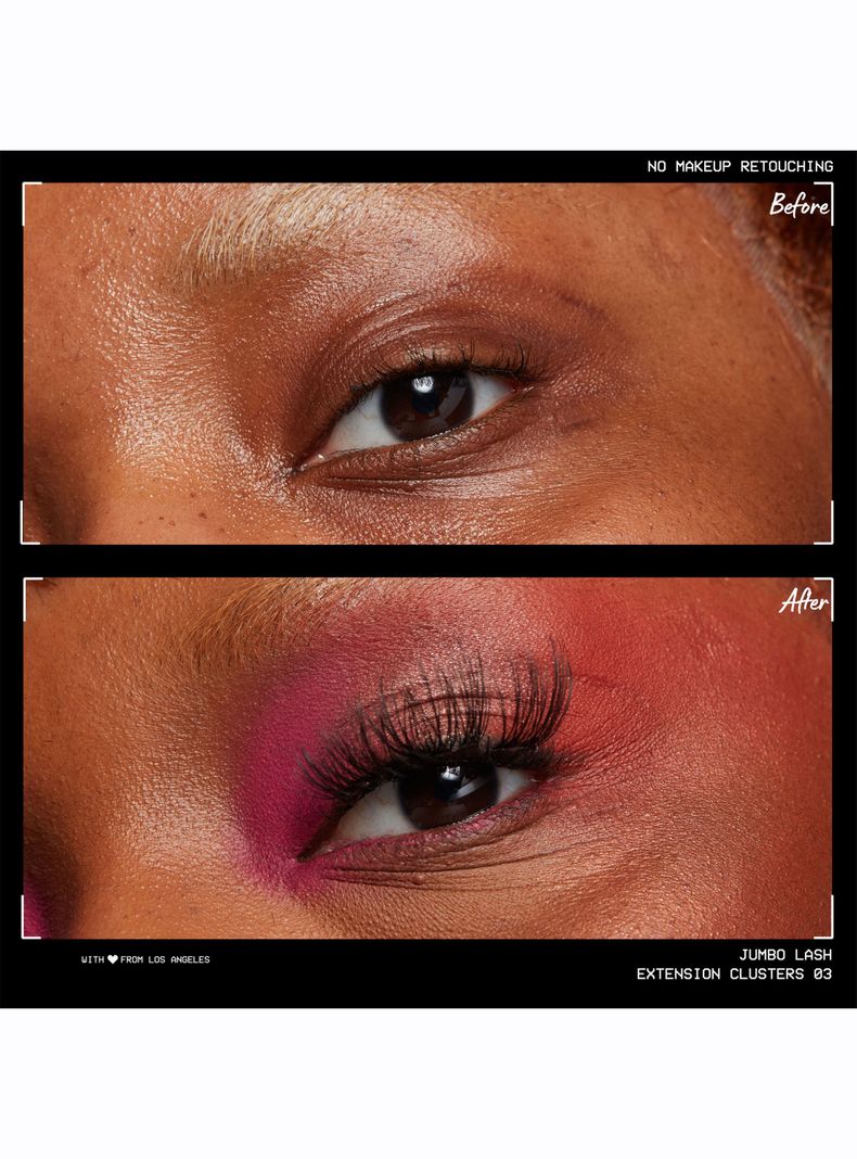 Pestañas Postizas  Jumbo Lash Vegan Extension Clusters-4