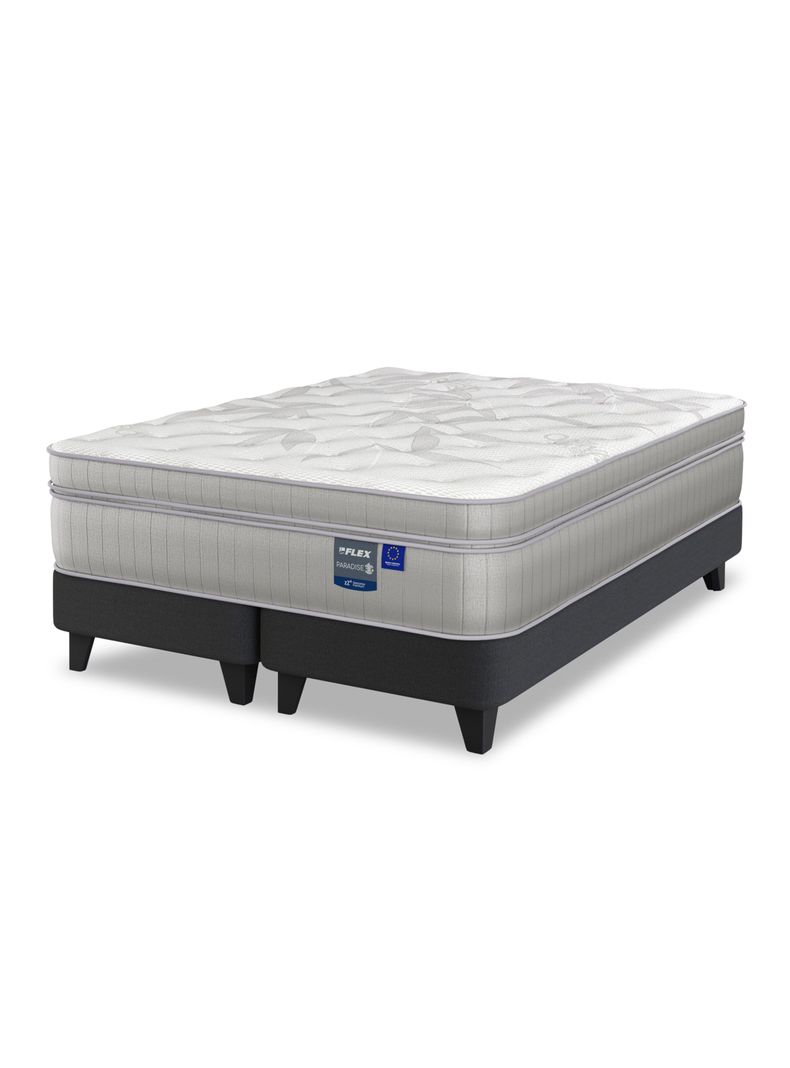 Cama Europea Paradise 2 Plazas Box Base Dividida-0