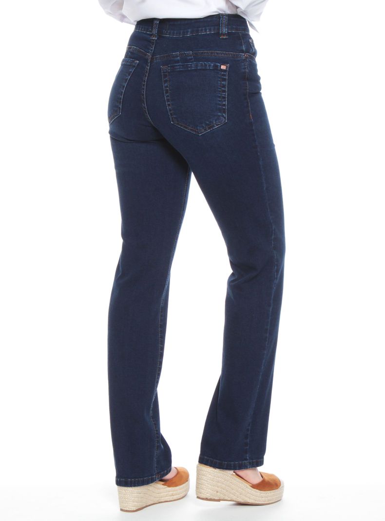 Jeans Recto Tiro Alto con 1 Botón Push In Push Up-1