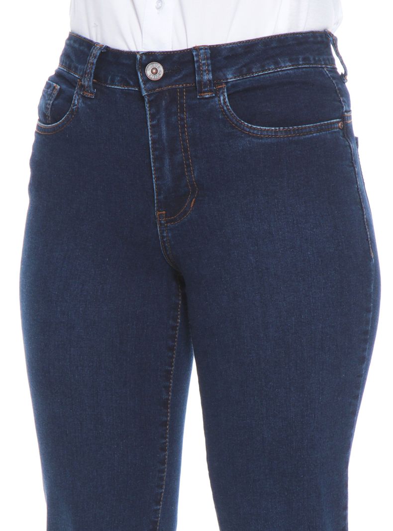 Jeans Recto Tiro Alto con 1 Botón Push In Push Up-2