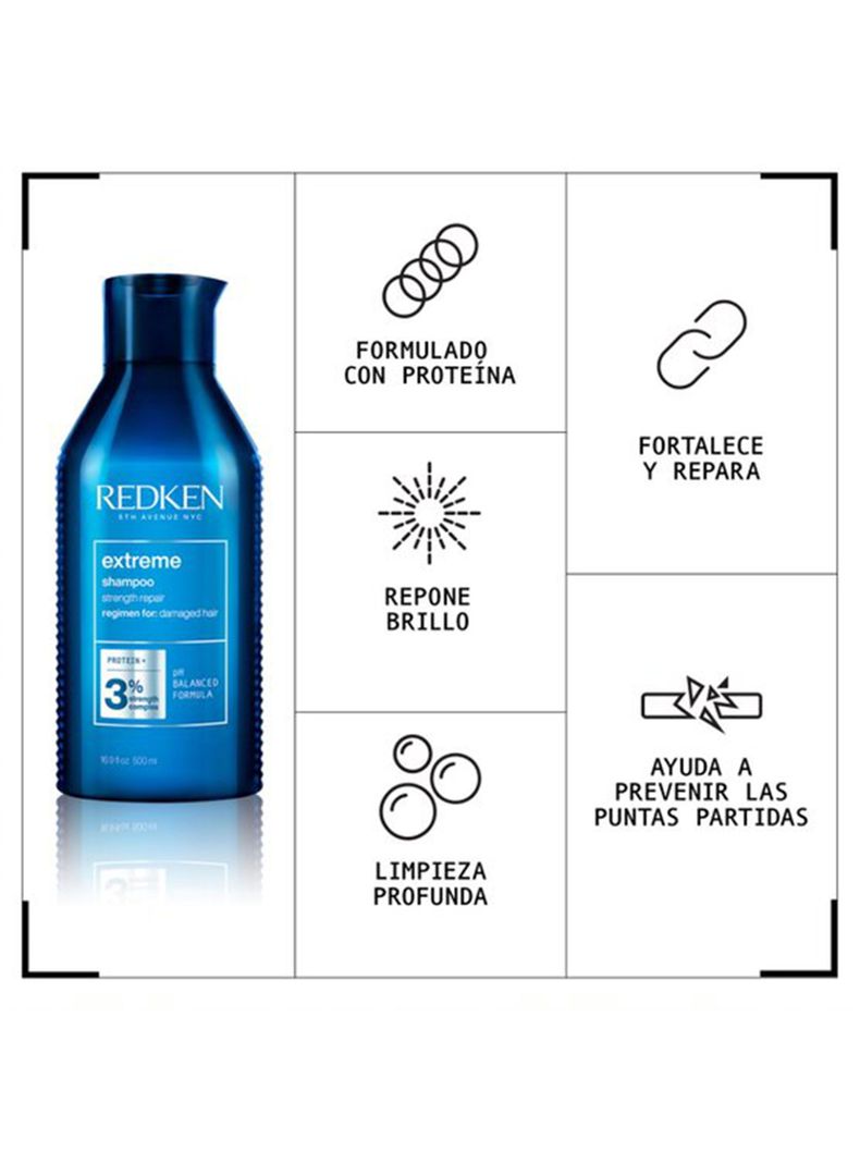 Shampoo XL Reparación Cabello Dañado Extreme 500ml-2