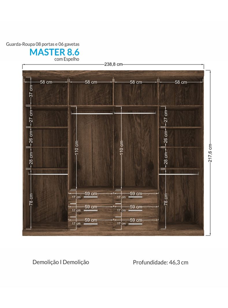 Clóset Master 8.6 8P 6C Demolición-1